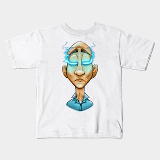 Sci fi character blue eyes Kids T-Shirt